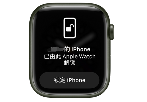 多祥镇苹果手机维修分享用 AppleWatch 解锁配备面容 ID 的 iPhone方法 